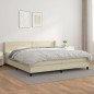 vidaXL Cama box spring con colchón cuero sintético crema 200x200 cm vidaXL Cama box spring con colchón cuero sintético crema 200x200 cm