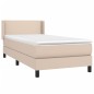 vidaXL Cama box spring con colchón cuero sintético capuchino 80x200 cm vidaXL Cama box spring con colchón cuero sintético capuchino 80x200 cm