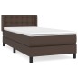 vidaXL Cama box spring con colchón cuero sintético marrón 90x200 cm vidaXL Cama box spring con colchón cuero sintético marrón 90x200 cm