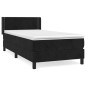 vidaXL Cama box spring con colchón terciopelo negro 100x200 cm vidaXL Cama box spring con colchón terciopelo negro 100x200 cm
