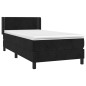 vidaXL Cama box spring con colchón terciopelo negro 100x200 cm vidaXL Cama box spring con colchón terciopelo negro 100x200 cm