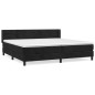 vidaXL Cama box spring con colchón terciopelo negro 200x200 cm vidaXL Cama box spring con colchón terciopelo negro 200x200 cm