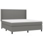 vidaXL Cama box spring con colchón tela gris oscuro 160x200 cm vidaXL Cama box spring con colchón tela gris oscuro 160x200 cm
