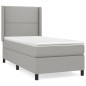 vidaXL Cama box spring con colchón tela gris claro 80x200 cm vidaXL Cama box spring con colchón tela gris claro 80x200 cm