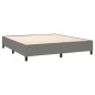 vidaXL Cama box spring con colchón tela gris oscuro 180x200 cm vidaXL Cama box spring con colchón tela gris oscuro 180x200 cm