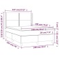 vidaXL Cama box spring con colchón tela azul 140x190 cm vidaXL Cama box spring con colchón tela azul 140x190 cm