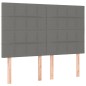 vidaXL Cama box spring con colchón tela gris oscuro 140x200 cm