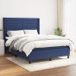 vidaXL Cama box spring con colchón tela azul 140x200 cm vidaXL Cama box spring con colchón tela azul 140x200 cm