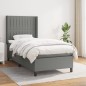 vidaXL Cama box spring con colchón tela gris oscuro 80x200 cm vidaXL Cama box spring con colchón tela gris oscuro 80x200 cm