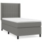 vidaXL Cama box spring con colchón tela gris oscuro 80x200 cm vidaXL Cama box spring con colchón tela gris oscuro 80x200 cm