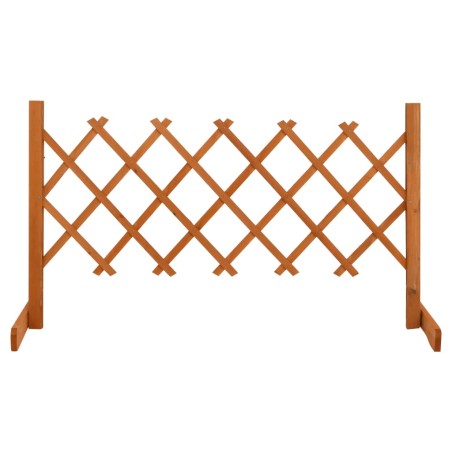 vidaXL Valla de jardín enrejada madera maciza abeto naranja 120x60 cm