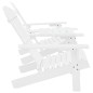 vidaXL Silla jardín Adirondack y mesita madera maciza de abeto blanca vidaXL Silla jardín Adirondack y mesita madera maciza de abeto blanca