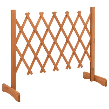 vidaXL Valla de jardín enrejada madera maciza abeto naranja 120x60 cm