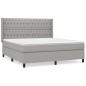 vidaXL Cama box spring con colchón tela gris claro 180x200 cm vidaXL Cama box spring con colchón tela gris claro 180x200 cm