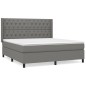 vidaXL Cama box spring con colchón tela gris oscuro 160x200 cm vidaXL Cama box spring con colchón tela gris oscuro 160x200 cm