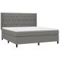vidaXL Cama box spring con colchón tela gris oscuro 160x200 cm vidaXL Cama box spring con colchón tela gris oscuro 160x200 cm