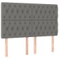 vidaXL Cama box spring con colchón tela gris oscuro 160x200 cm vidaXL Cama box spring con colchón tela gris oscuro 160x200 cm