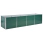 vidaXL Arriate de jardín de acero galvanizado verde 320x80x77 cm