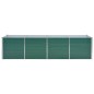 vidaXL Arriate de jardín de acero galvanizado verde 320x80x77 cm
