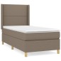 vidaXL Cama box spring con colchón tela gris taupe 80x200 cm vidaXL Cama box spring con colchón tela gris taupe 80x200 cm