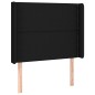 vidaXL Cama box spring con colchón tela negro 90x200 cm vidaXL Cama box spring con colchón tela negro 90x200 cm