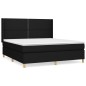 vidaXL Cama box spring con colchón tela negro 180x200 cm vidaXL Cama box spring con colchón tela negro 180x200 cm
