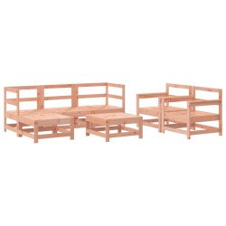 vidaXL Juego de muebles de jardín 7 pzas madera maciza abeto Douglas