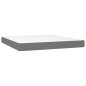 vidaXL Cama box spring con colchón tela gris oscuro 160x200 cm