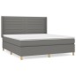 vidaXL Cama box spring con colchón tela gris oscuro 160x200 cm vidaXL Cama box spring con colchón tela gris oscuro 160x200 cm