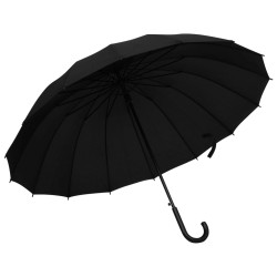 vidaXL Paraguas automático negro 120 cm