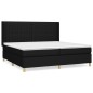vidaXL Cama box spring con colchón tela negro 200x200 cm vidaXL Cama box spring con colchón tela negro 200x200 cm