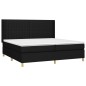 vidaXL Cama box spring con colchón tela negro 200x200 cm vidaXL Cama box spring con colchón tela negro 200x200 cm