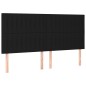 vidaXL Cama box spring con colchón tela negro 200x200 cm vidaXL Cama box spring con colchón tela negro 200x200 cm