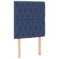 vidaXL Cama box spring con colchón tela azul 80x200 cm