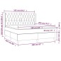 vidaXL Cama box spring con colchón tela gris claro 160x200 cm