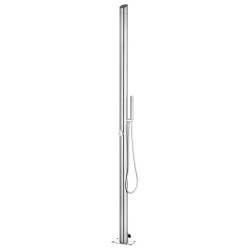 vidaXL Ducha de jardín acero inoxidable 220 cm