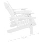 vidaXL Silla jardín Adirondack y mesita madera maciza de abeto blanca vidaXL Silla jardín Adirondack y mesita madera maciza de abeto blanca
