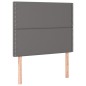 vidaXL Cama box spring con colchón cuero sintético gris 80x200 cm vidaXL Cama box spring con colchón cuero sintético gris 80x200 cm