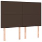 vidaXL Cama box spring con colchón cuero sintético marrón 140x200cm vidaXL Cama box spring con colchón cuero sintético marrón 140x200cm