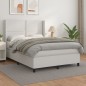 vidaXL Cama box spring con colchón cuero sintético blanco 140x200cm vidaXL Cama box spring con colchón cuero sintético blanco 140x200cm