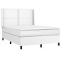 vidaXL Cama box spring con colchón cuero sintético blanco 140x200cm vidaXL Cama box spring con colchón cuero sintético blanco 140x200cm