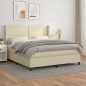 vidaXL Cama box spring con colchón cuero sintético crema 160x200 cm vidaXL Cama box spring con colchón cuero sintético crema 160x200 cm