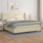 vidaXL Cama box spring con colchón cuero sintético crema 200x200 cm vidaXL Cama box spring con colchón cuero sintético crema 200x200 cm