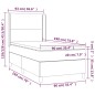 vidaXL Cama box spring con colchón cuero sintético negro 90x190 cm vidaXL Cama box spring con colchón cuero sintético negro 90x190 cm