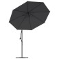 vidaXL Tela de repuesto para sombrilla voladiza negra 300 cm vidaXL Tela de repuesto para sombrilla voladiza negra 300 cm