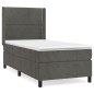 vidaXL Cama box spring con colchón terciopelo gris oscuro 90x200 cm