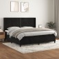 vidaXL Cama box spring con colchón terciopelo negro 200x200 cm vidaXL Cama box spring con colchón terciopelo negro 200x200 cm