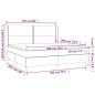 vidaXL Cama box spring con colchón terciopelo azul oscuro 200x200 cm vidaXL Cama box spring con colchón terciopelo azul oscuro 200x200 cm