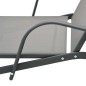 vidaXL Tumbonas con mesa 2 unidades textilene y acero 