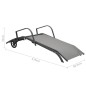 vidaXL Tumbonas con mesa 2 unidades textilene y acero 
